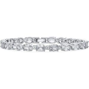 Traditional Bridal Jewelry 20 Ct AAA CZ Round Solitaire Swirl S Wave Link Tennis